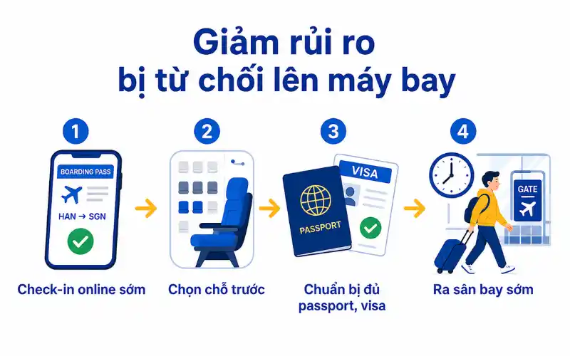 Cần làm gì để giảm rủi ro bị từ chối lên máy bay?