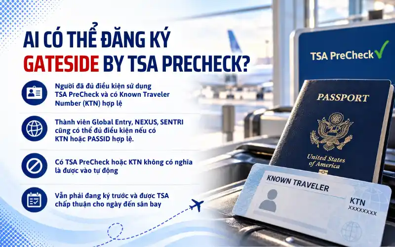 Ai có thể đăng ký Gateside by TSA PreCheck?