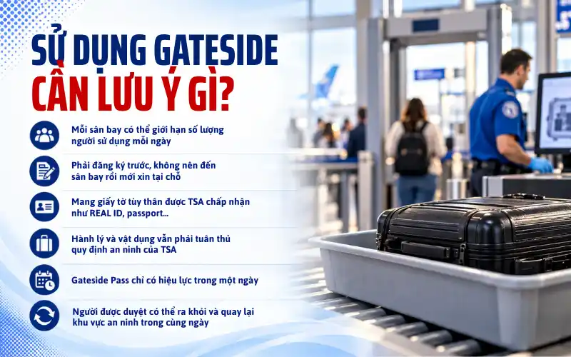 Sử dụng Gateside cần lưu ý gì?