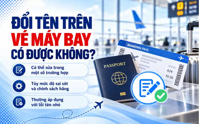 Đổi tên trên vé máy bay có được không?